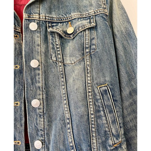 Aritzia Talula Jean Jacket with Faux Sherpa Collar - Picture 4 of 8